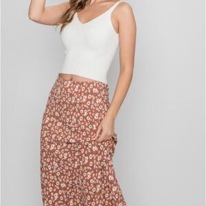 Floral Brown Skirt